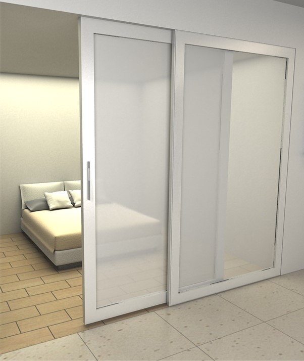 Gravity sliding door